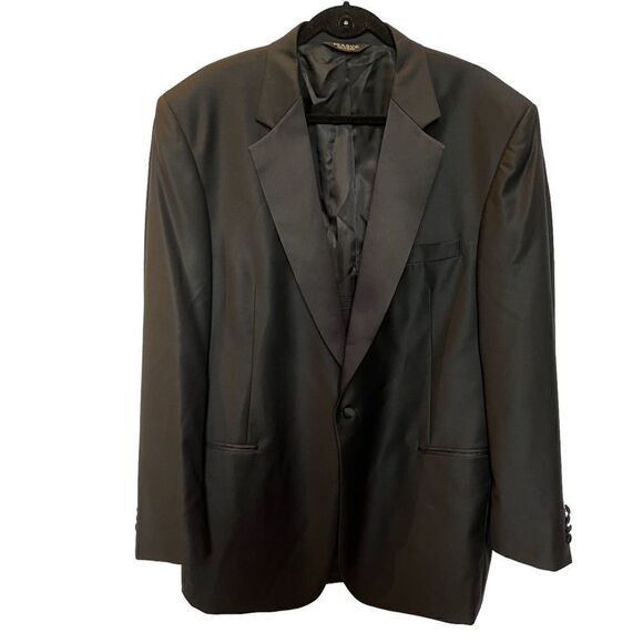 Jos A Bank Men's Wool Tuxedo Coat Black smooth surface Size 46 LG - Picture 1 of 9